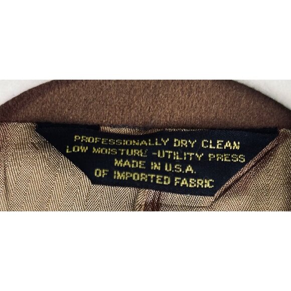 100% Cashmere Brown Vintage Bachrach Mens size L jacket - Picture 6 of 7